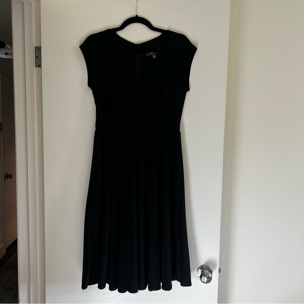 Cap sleeve black dress ModCloth